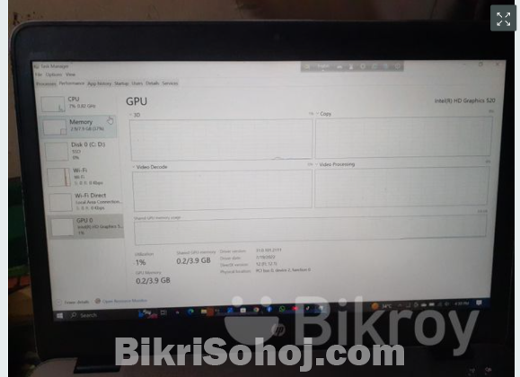 laptop 8gb ram 256gb ssd core i5 6th gen